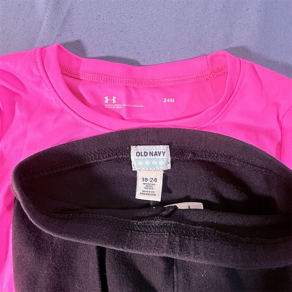 3 Sets Girls' 24 months/ 2T Pink and Purple Outfit Bundle - Picture 11 of 11